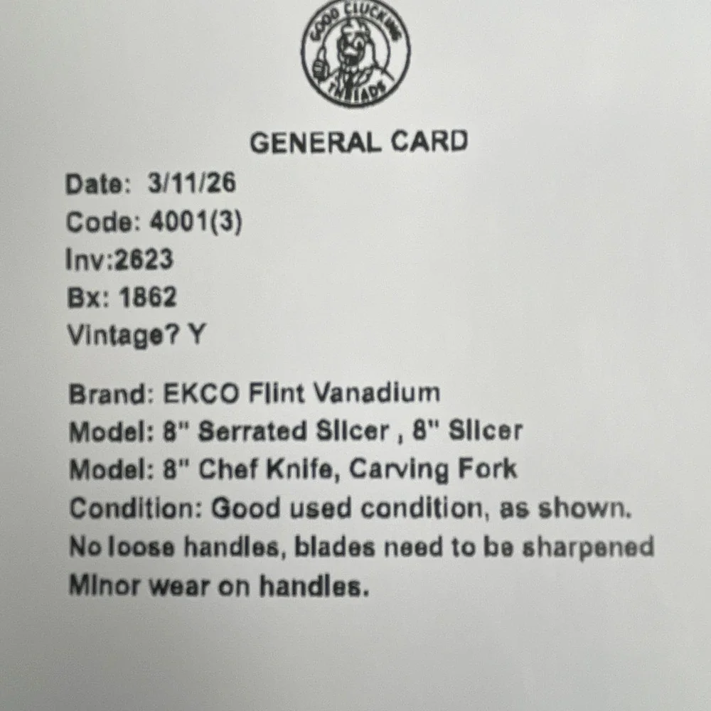 Vtg EKCO Flint Vanadium 8